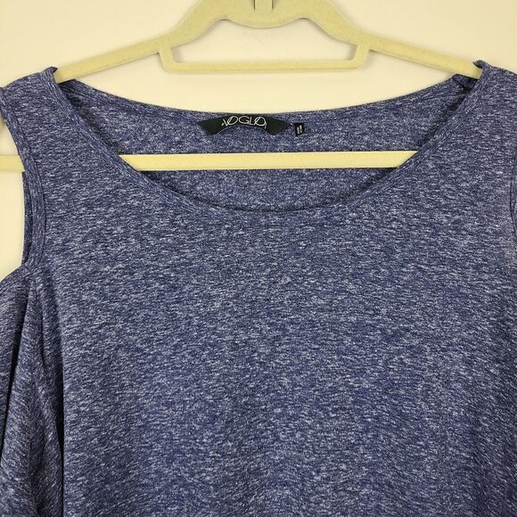 Penningtons Ti Voglio Purple Cold Shoulder Short Sleeve T-Shirt 2X - Picture 3 of 15